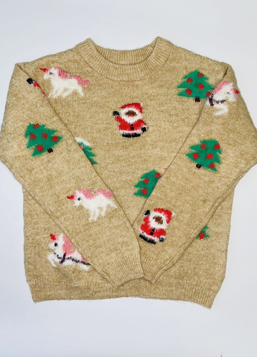 Бежевый зимний свитер H&M