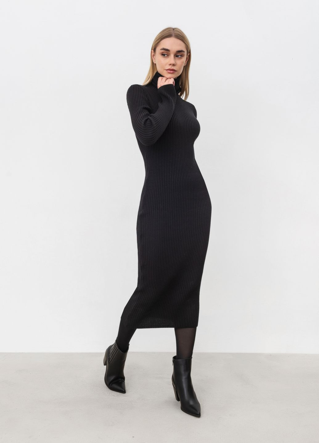 Черное повседневный платье макси romashka Ромашка однотонное