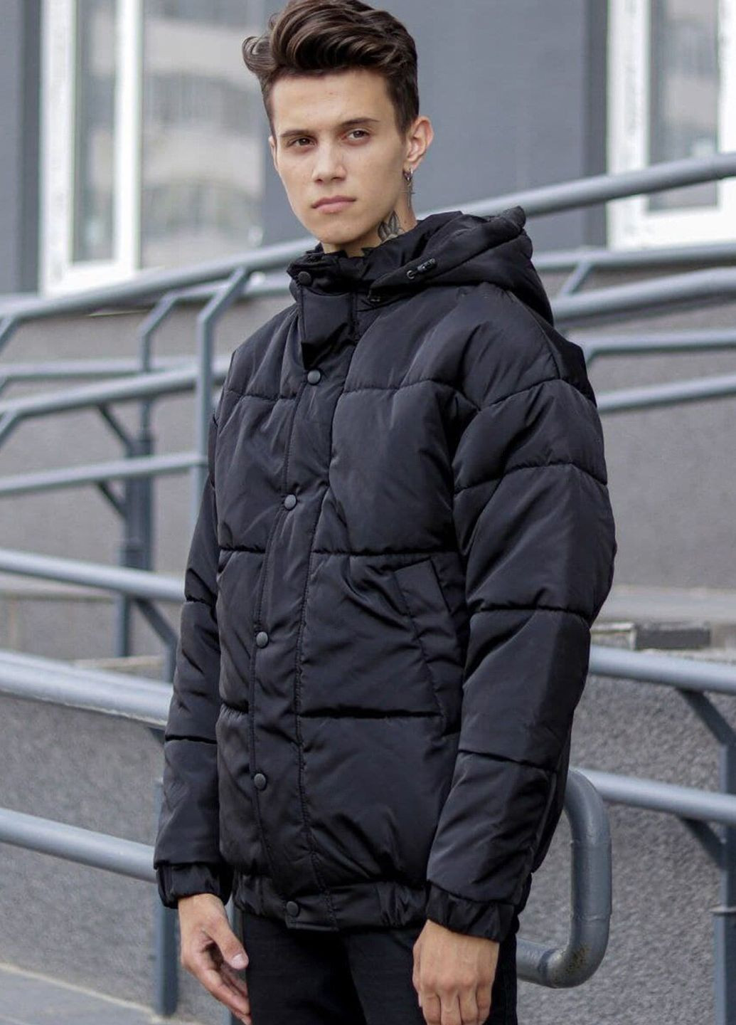 Чорна зимня куртка зимова - oversize, black VDLK