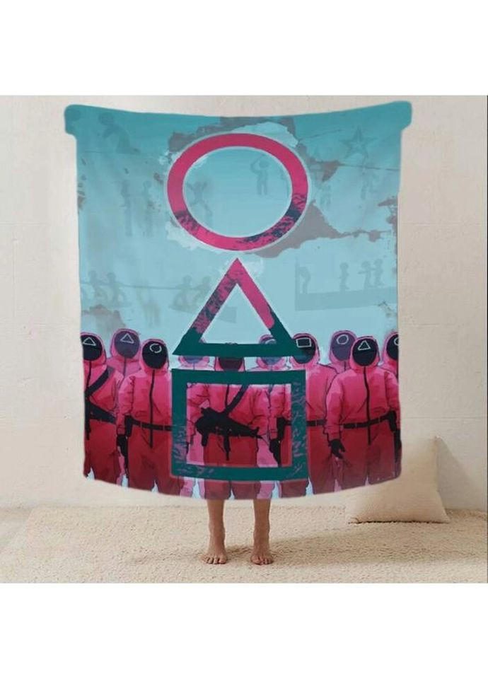 Плед 3D Гра в кальмара №3 20222467_B 12313 135х160 см Fashion (271545514)