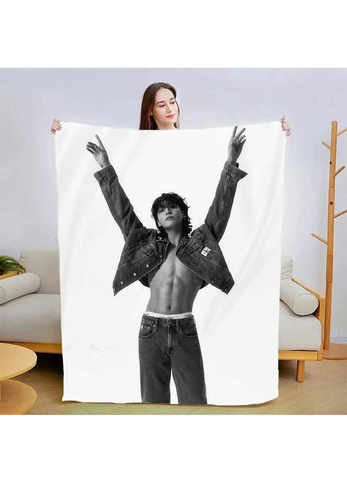 Плед 3D Jungkook BTS №2 2939_C 13364 80х100 см Fashion (271544644)