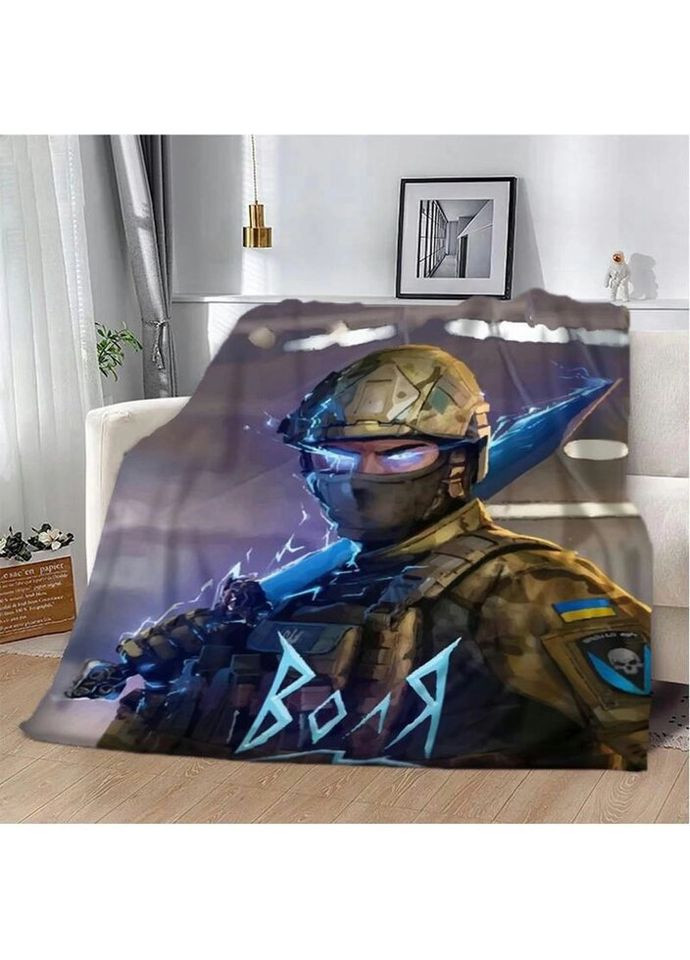 Плед патриотический 3D "Воля" 2593_B 12124 135х160 см Fashion (271544863)