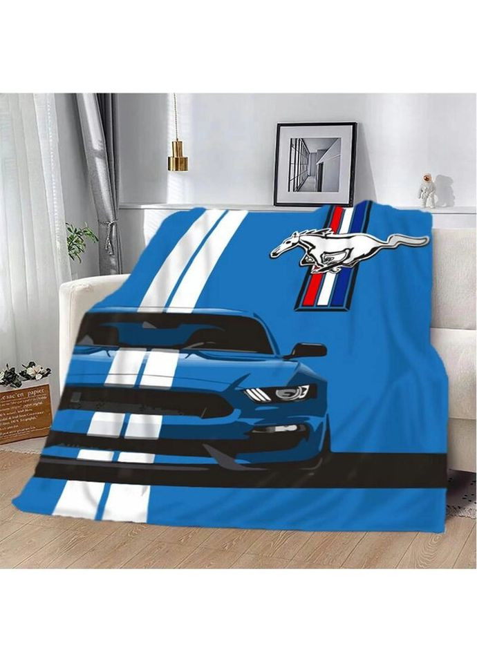 Плед 3D Синій Ford Mustang 2599_A 12432 160х200 см Fashion (271547428)