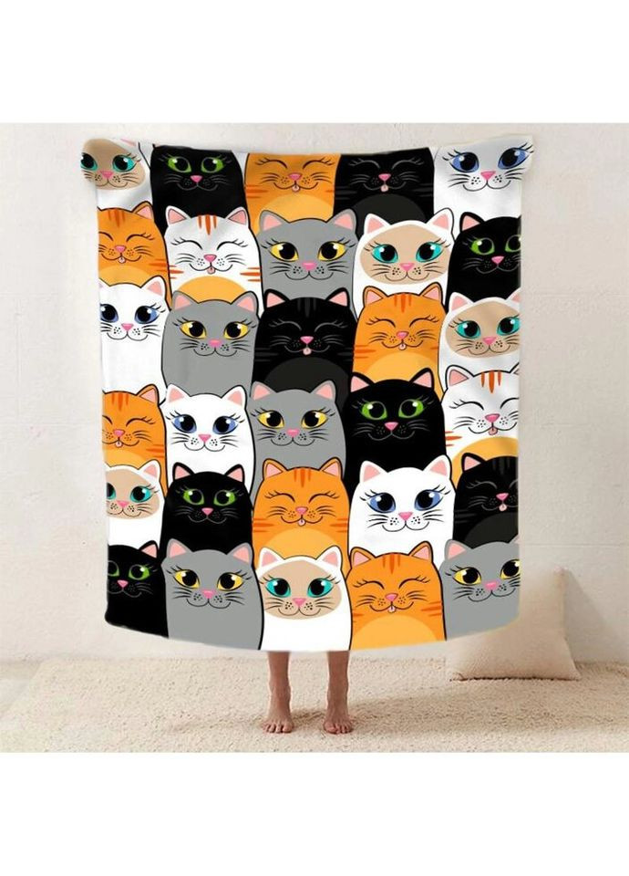 Плед 3D Очаровательные котики 2603_B 12442 135х160 см Fashion (271548552)