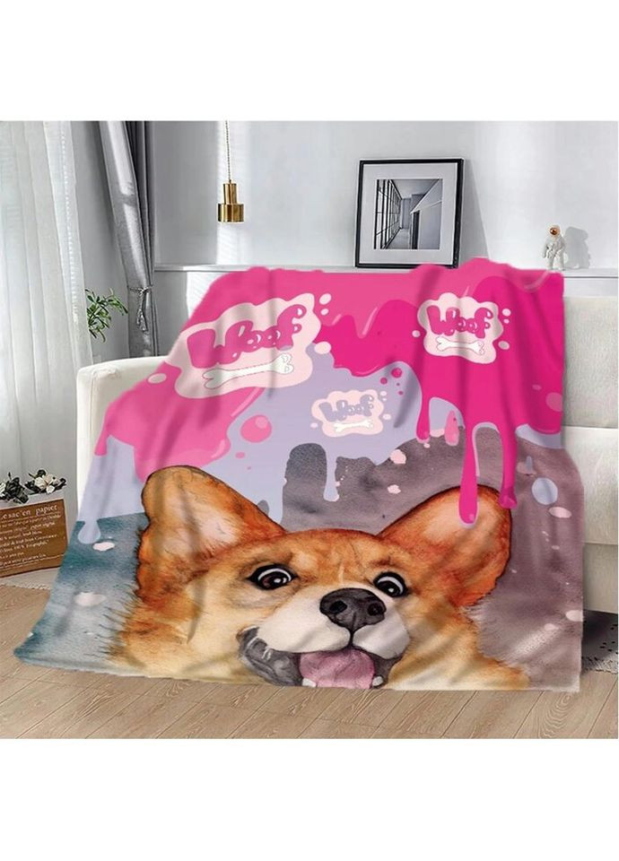 Плед 3D Корги 20222334_A 10614 160х200 см Fashion (271545720)