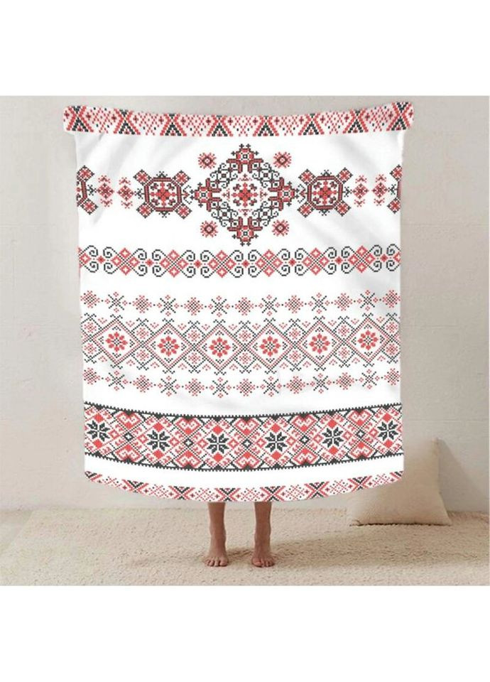 Плед 3D патріотичний Орнаментальний колорит 2631_A 12526 160х200 см Fashion (271549495)