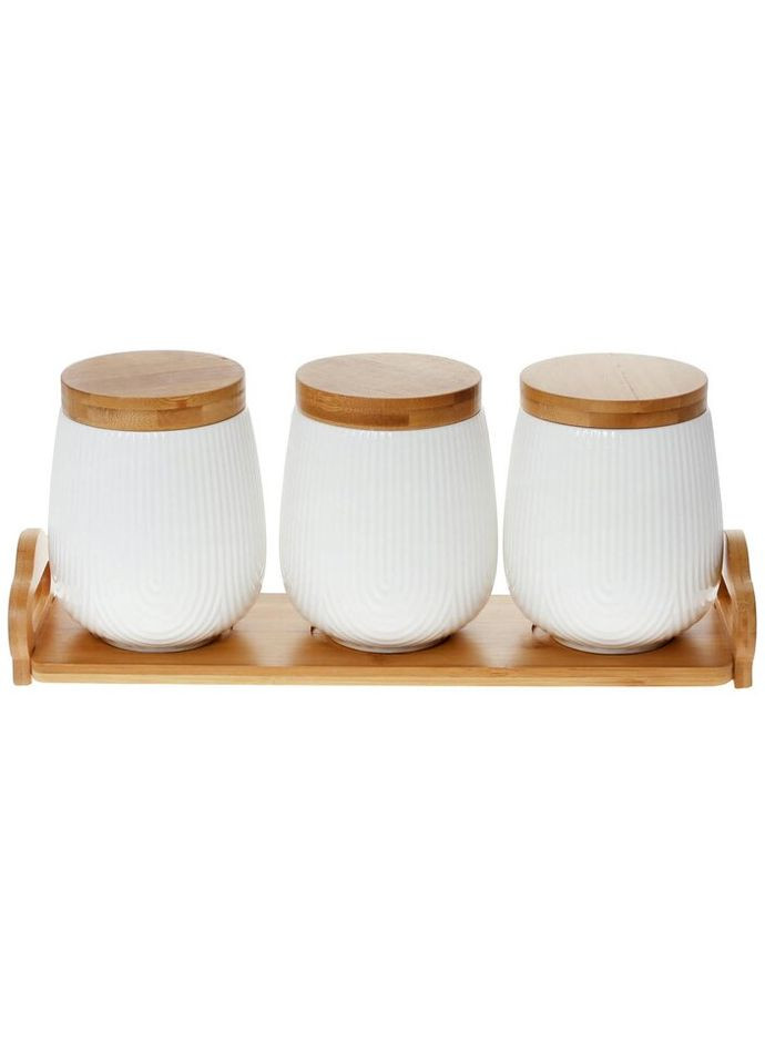 Набор банок для сыпучих Bona Di 289-393 900 мл 4 предмета BonaDi (271544384)