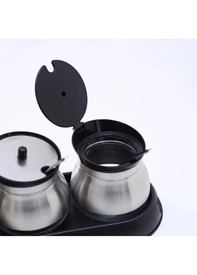 Набор банок для сыпучих FRU-127-Black 7 предметов черный Frico (271544978)