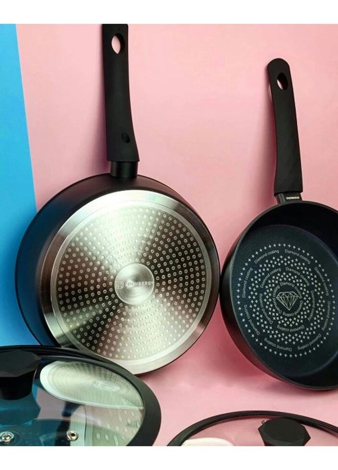 Сковорода глубокая с крышкой EB-3493 28 см Edenberg (271547736)