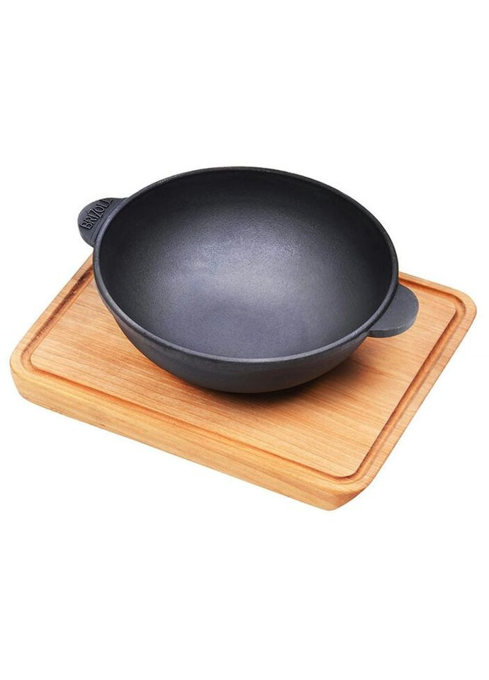 Сковорода чавунна ВОК на дошці 18 см НW-18-Д Brizoll (271545370)