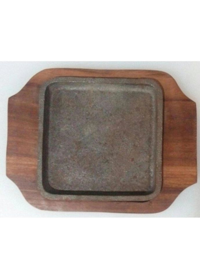 Сковорода чугунная на деревянной подставке EM-9967 15х15 см Empire (271544260)