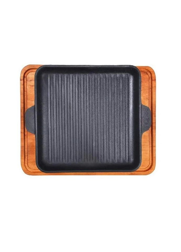 Сковорода порційна на дерев'яній підставці 18 см. Н-181825Г-Д Brizoll (271549095)