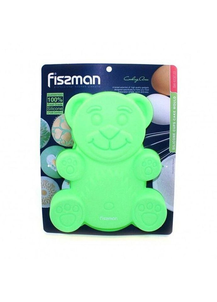 Форма для выпечки Медвежонок BW-6737-22 22x19x3 см зеленая Fissman (271545474)
