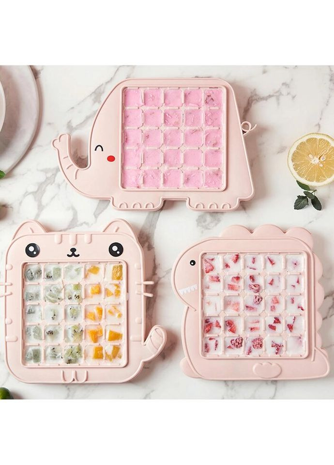 Форма для льоду пластикова Динозавр 8372 рожева No Brand (271547941)