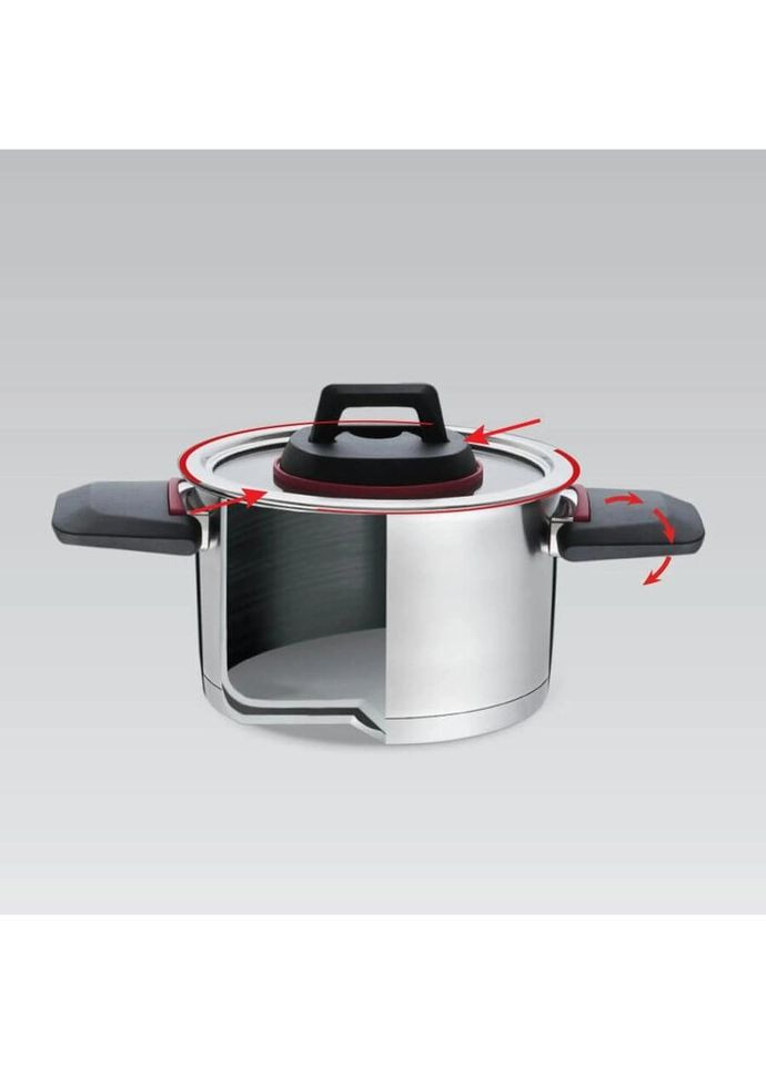 Каструля з кришкою MR-3530-22 22 см 4.2 л Maestro (271546899)