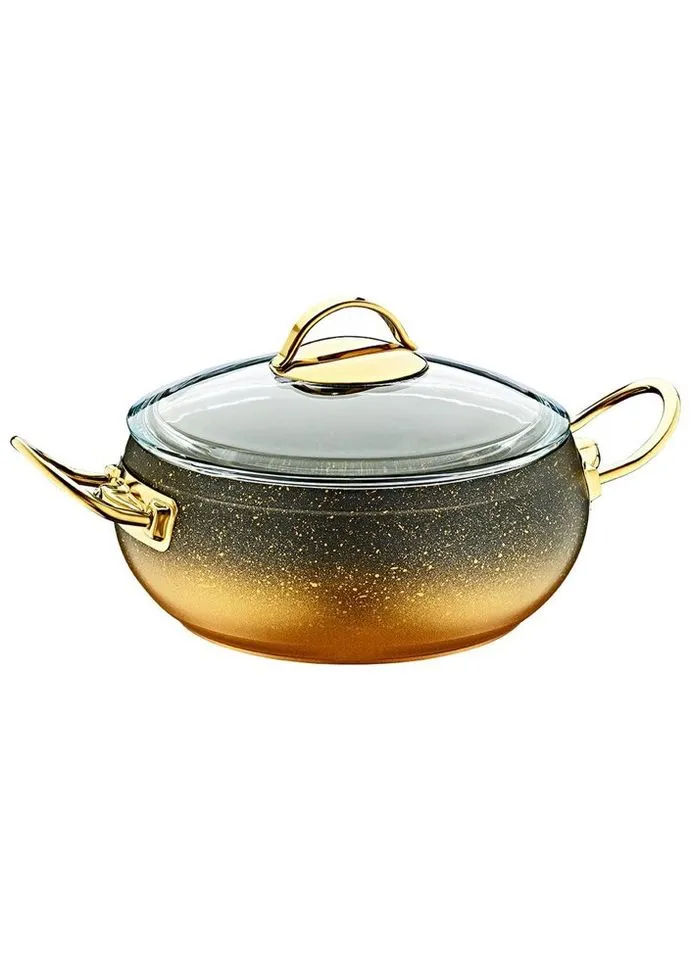 Каструля зі скляною кришкою 3141-20-Gold 2.5 л 20 см OMS (271544232)