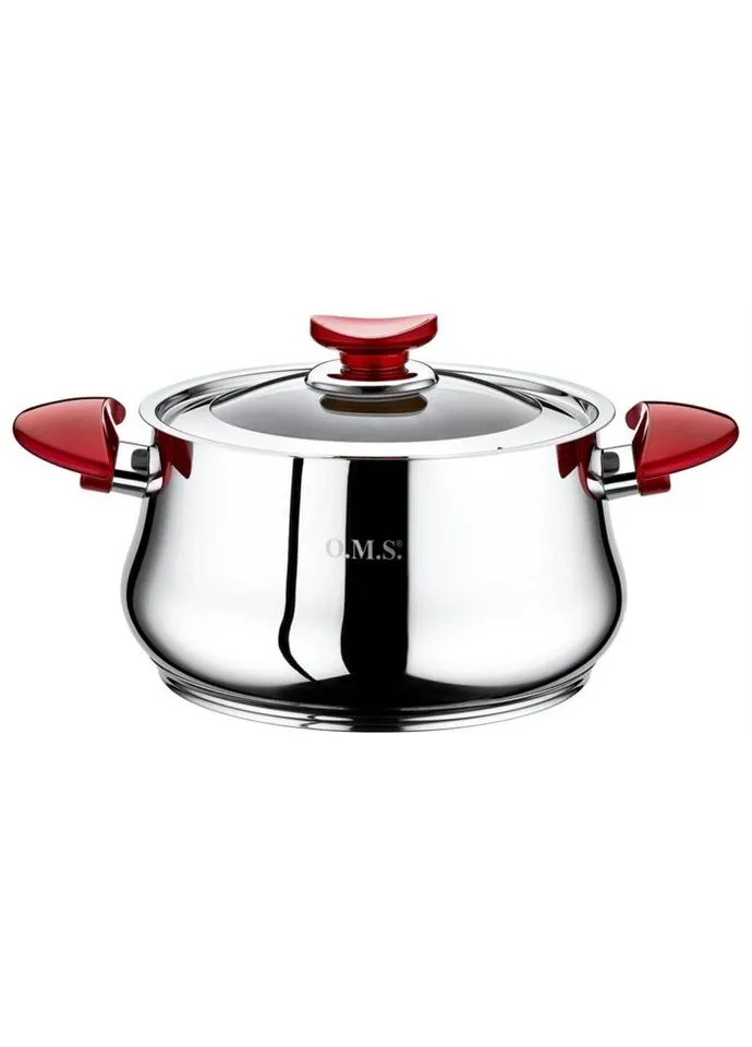 Кастрюля со стеклянной крышкой Yummy 2038-24 24 см 6.2 л OMS (271544230)