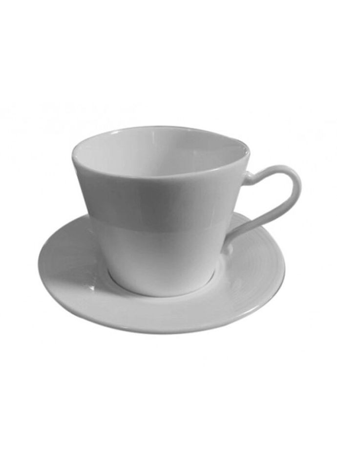 Чашка с блюдцем 13641-01-00 200 мл белая SNT (271550920)