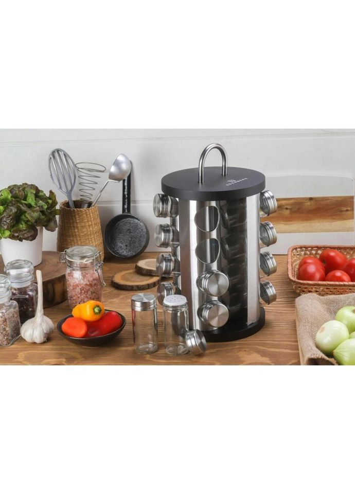 Набір для спецій EB-4027 18 предметів чорний Edenberg (271553607)