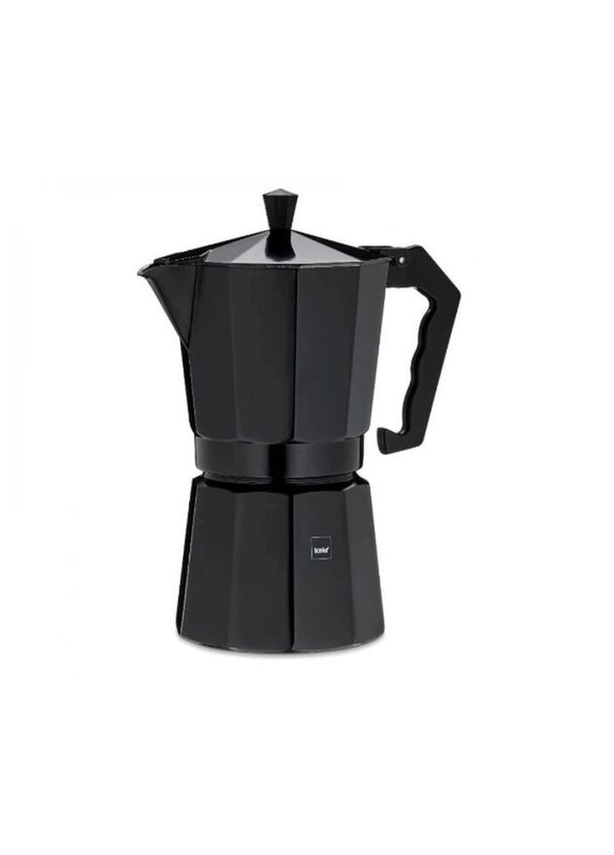 Гейзерная кофеварка Italia 10555 450 мл 9 чашек черная Kela (271552406)