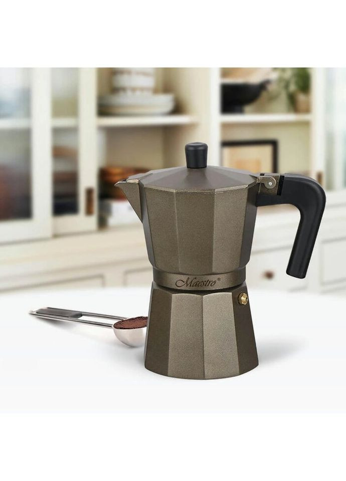 Кофеварка гейзерная МR-1666-9-BROWN 450 мл 9 чашек Maestro (271552618)