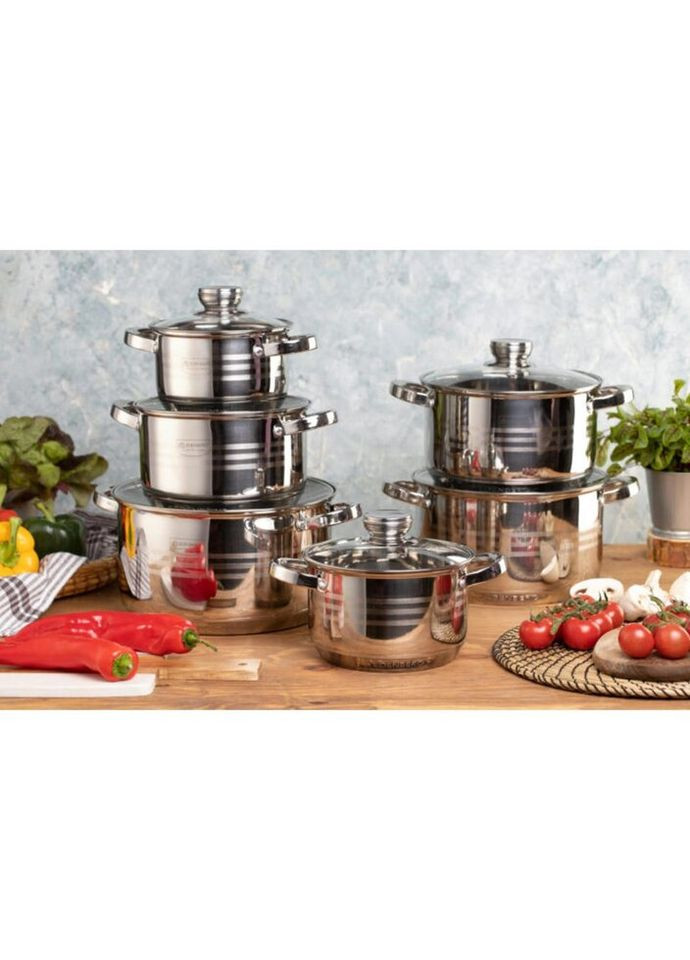 Набір каструль EB-4037 12 предметів Edenberg (271553609)