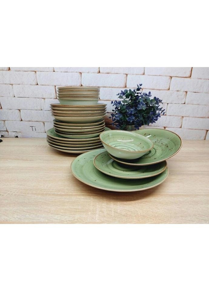 Сервиз столовый Spiral DN24-SPIRAL-GREEN 24 предмета TULU (271553515)