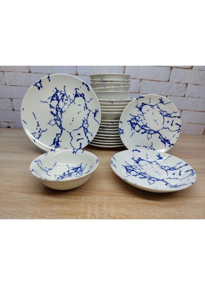 Сервиз столовый Blue KL24-marble-BLUE 24 предмета TULU (271552562)