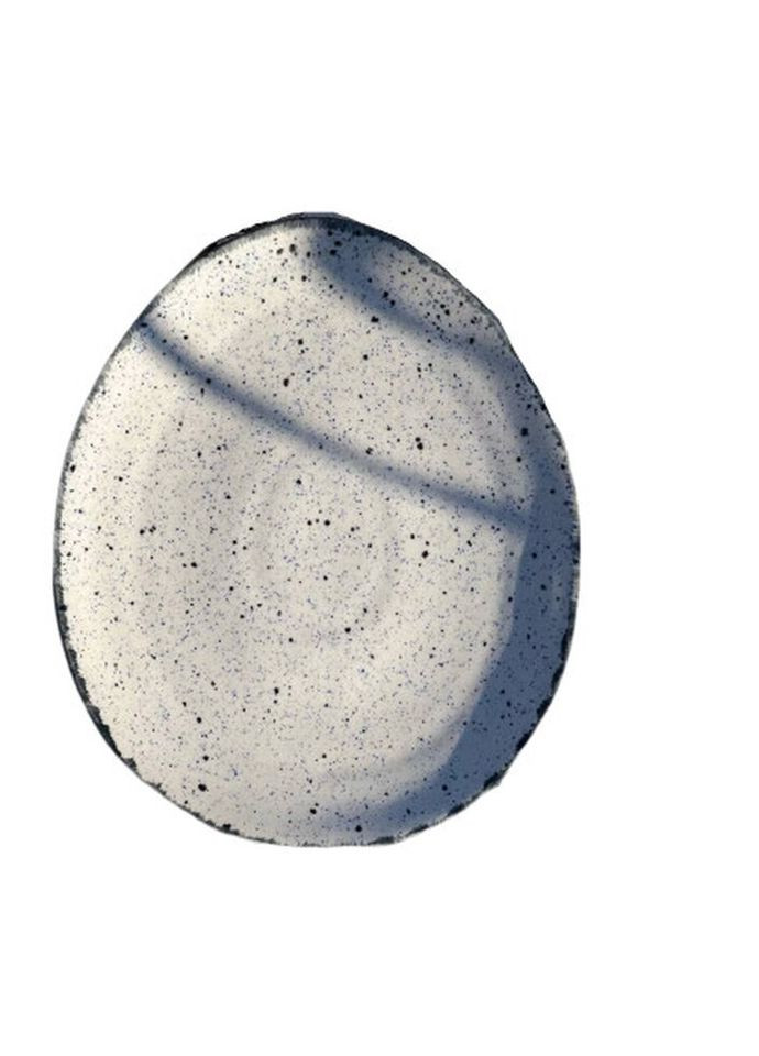 Тарілка овальна Oreo Black OBR-2622 22х26 см пісочна Декор Кераміка (271553451)