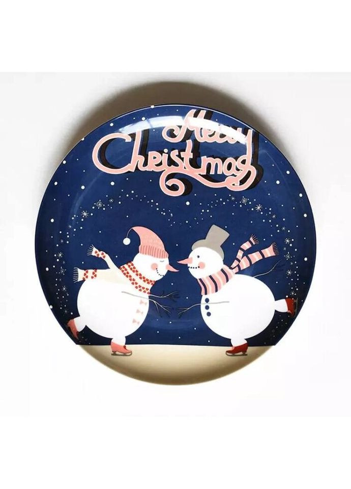 Тарелка десертная Новогодняя Merry Christmas 3 9015 20 см No Brand (271552663)