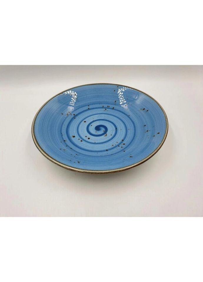 Тарелка суповая spiral-blue-21 21 см голубая TULU (271553519)