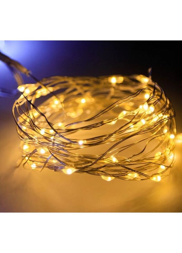 Гірлянда світлодіодна на батарейках Роса 9169 10 м золота No Brand (271552681)