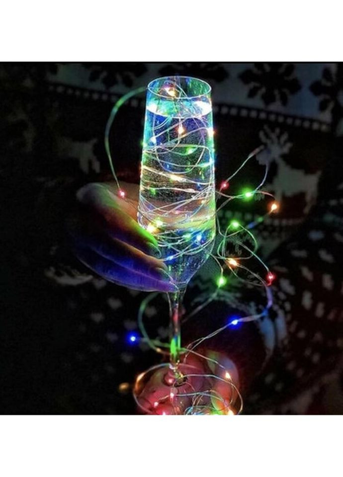 Гирлянда светодиодная на батарейках Роса 9308 10 м мультиколор No Brand (271552677)