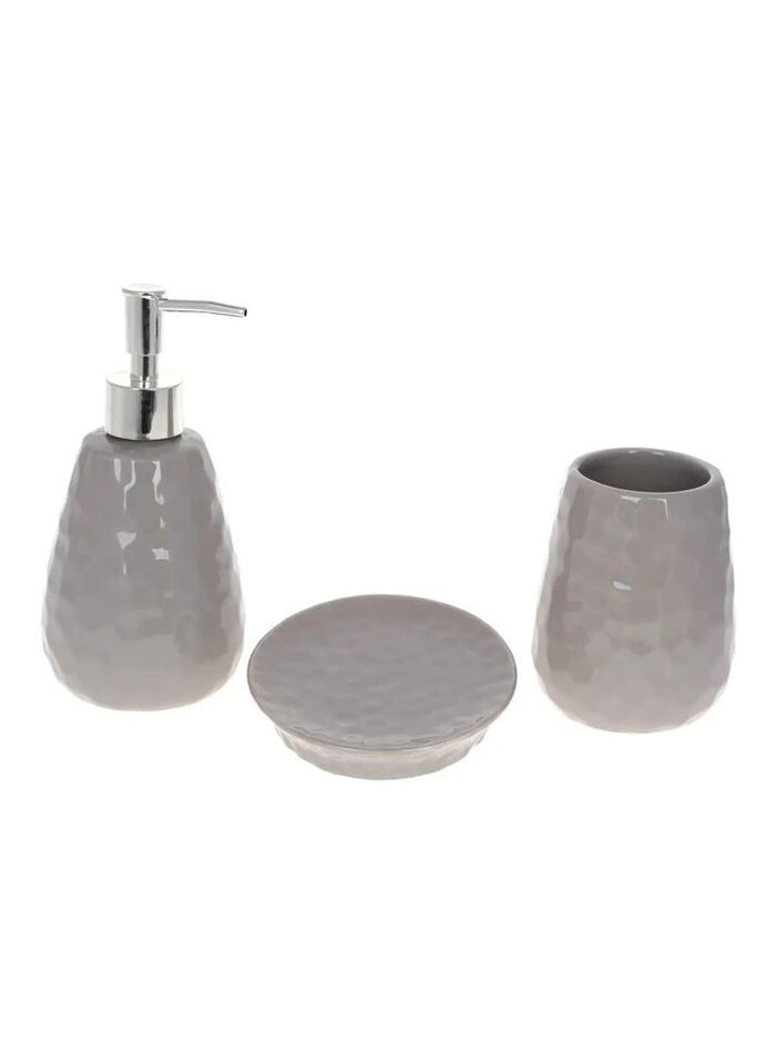 Набір аксесуарів для ванної Bona Di 304-970 3 предмети сірий BonaDi (271552936)
