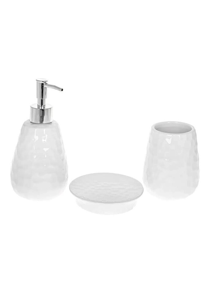 Набір аксесуарів для ванної Bona Di 304-974 3 предмети білий BonaDi (271552923)