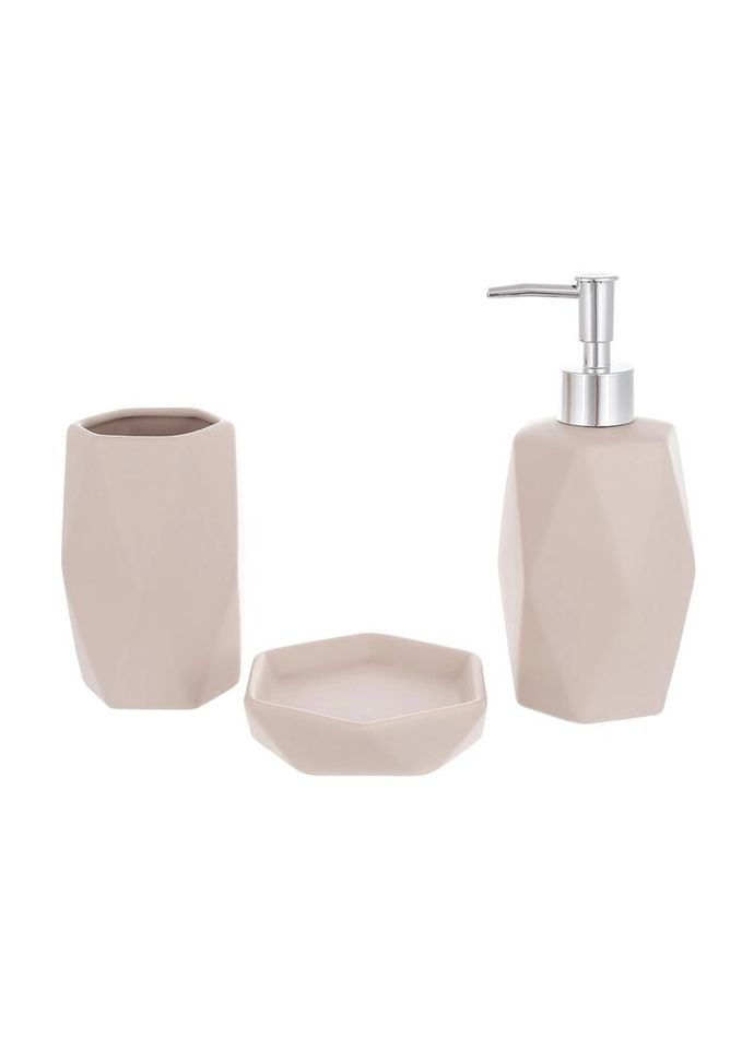 Набор аксессуаров для ванной Bona Di 851-320 3 предмета розовый BonaDi (271552918)