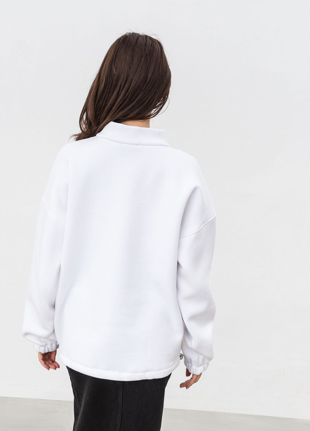 Белый свитшот romashka Ромашка однотонный (271572363)