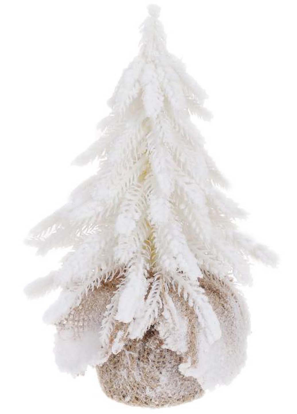 Декоративная игрушка елка Белая Елочка 12х12х20 см в мешочке BonaDi (271818212)