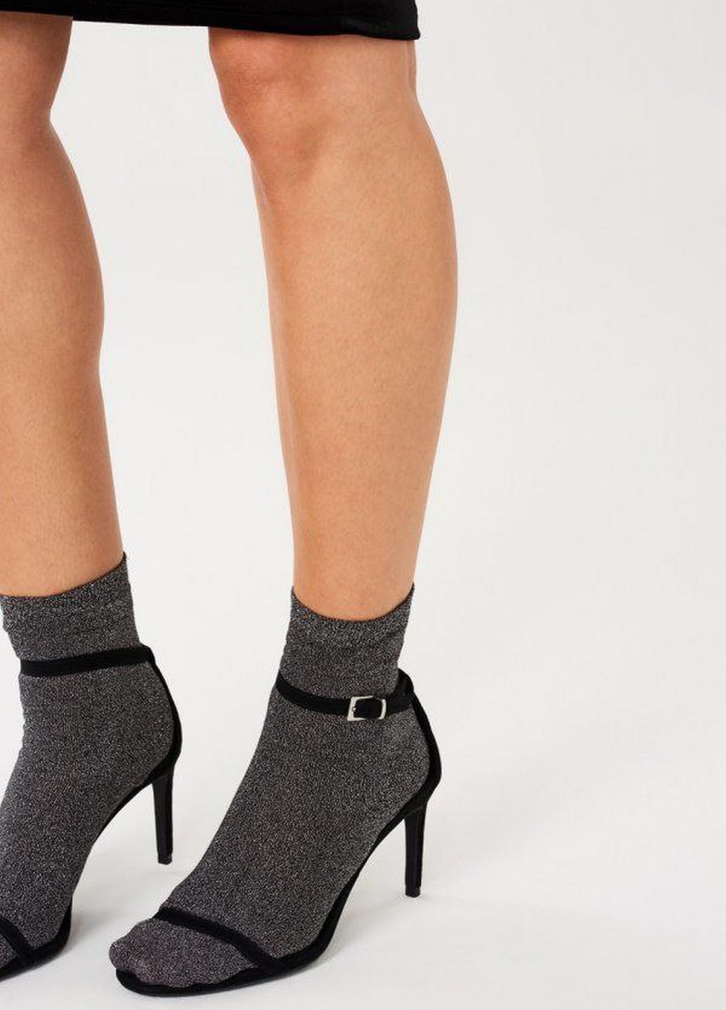 Серые носки с люрексом Gina Tricot (271813708)