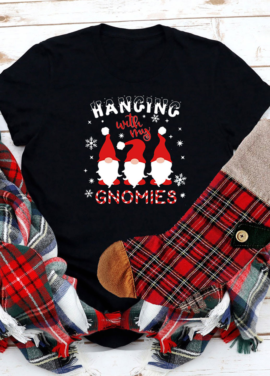 Чорна футболка чоловіча чорна hanging gnomes Love&Live