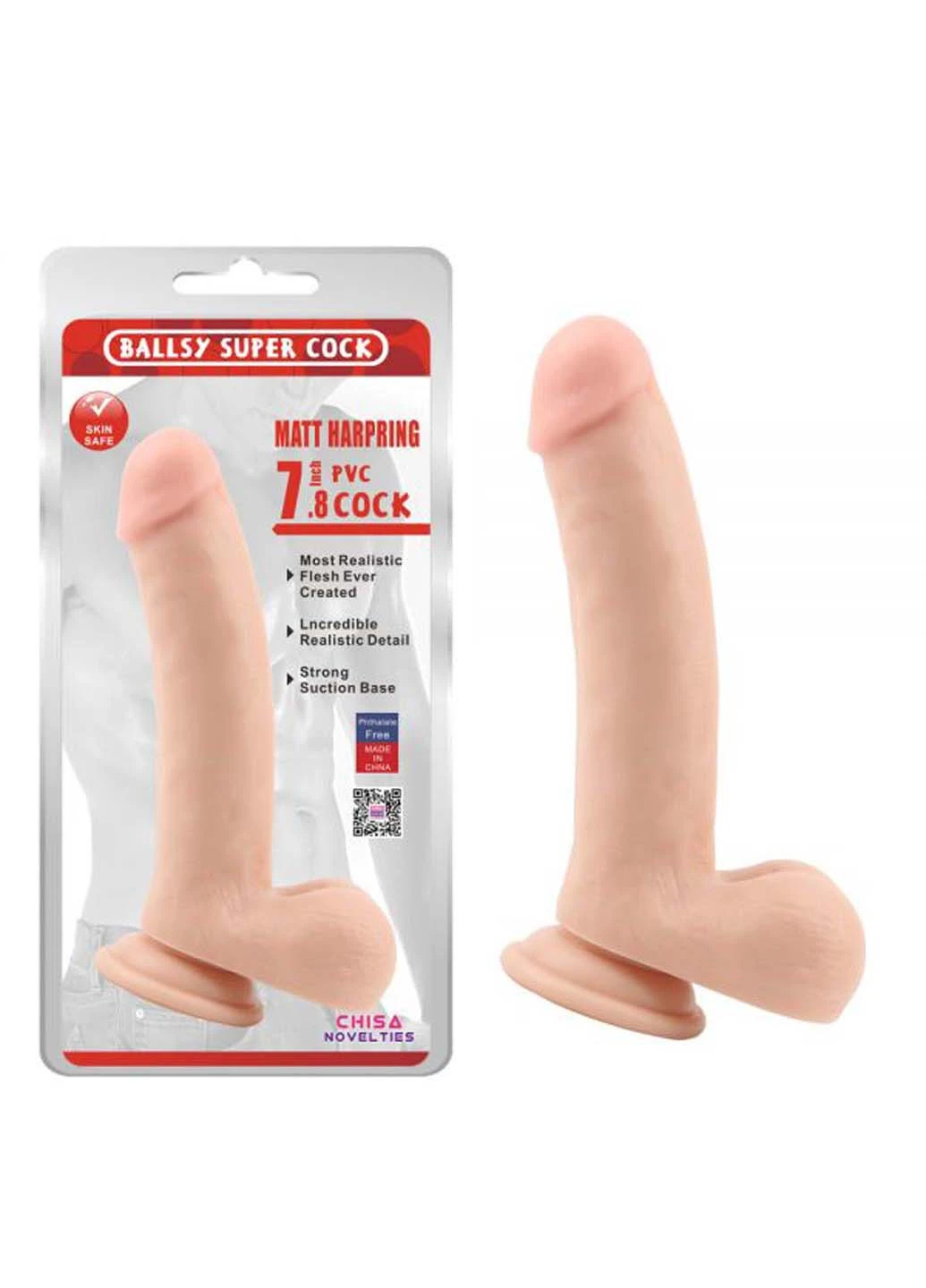 Реалистичный фаллоимитатор на присоске Matt Harpring 7.8 Dildo Chisa (271840877)