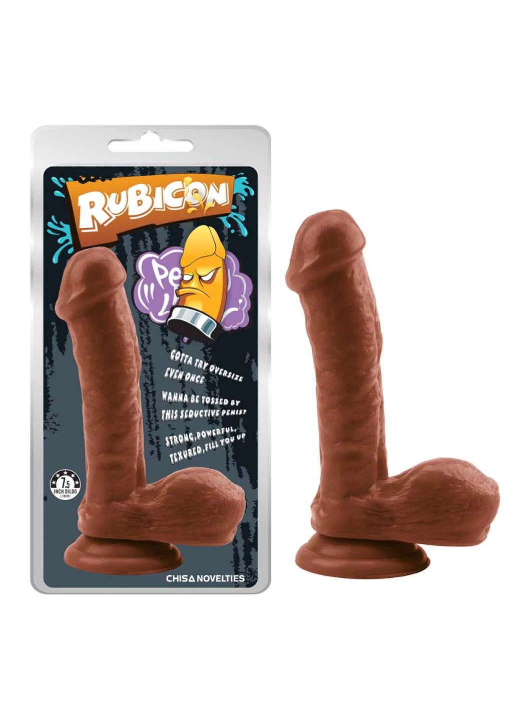 Фалллоимитатор с мошонкой Gentle Black Penis Chisa (271841077)