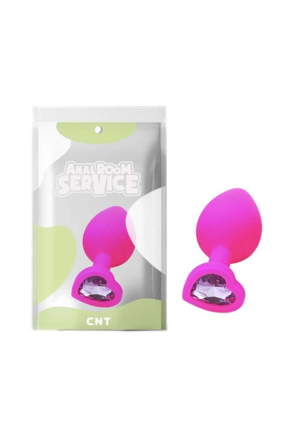Силиконовая анальная пробка с фиолетовым камнем Love Rose Diamond Plug Medium CNT (271840807)