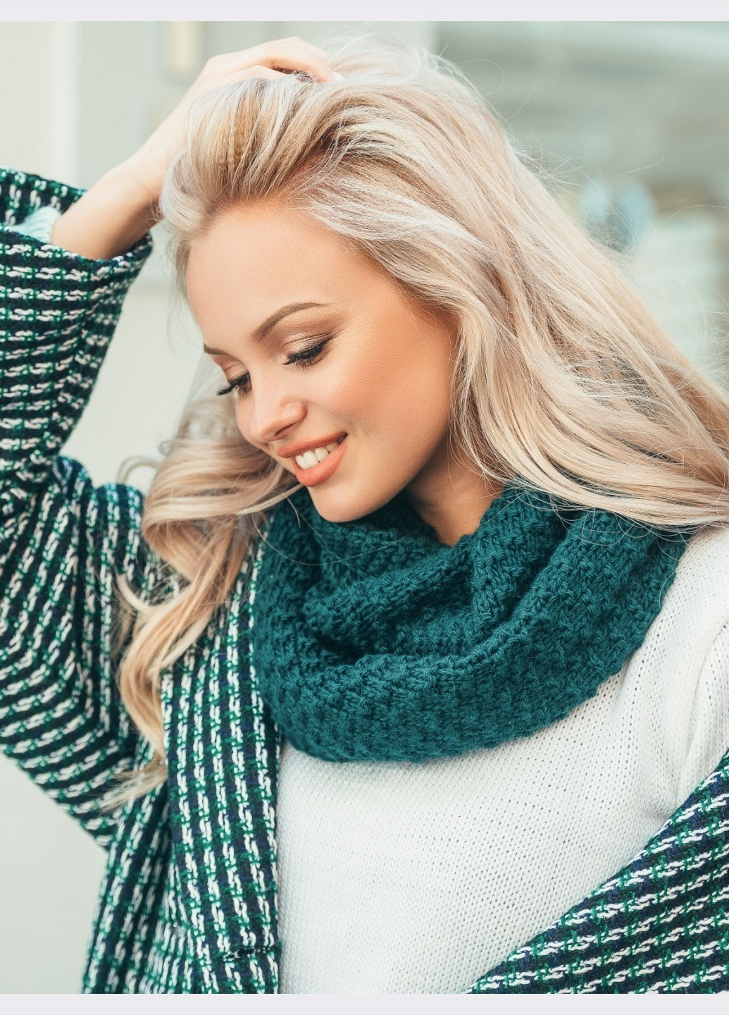 хомут ажурної в'язки зелений Dressa (271844422)