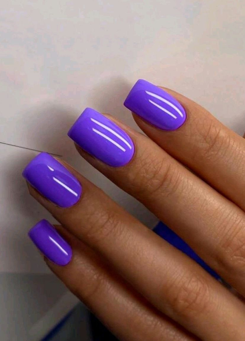 Накладные ногти со скотчем и пилочкой фиолетовые 24 шт 107 Nails (271986103)