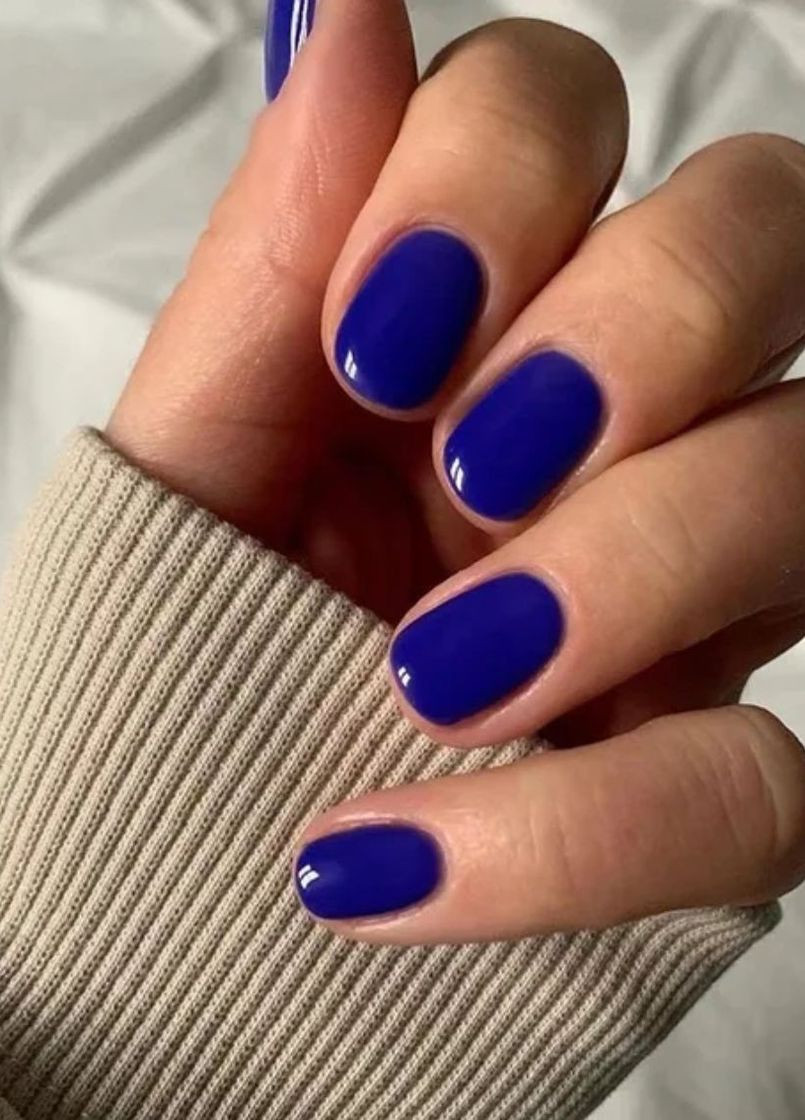 Накладні нігті зі скотчем і пилочкою сині 24 шт 006 Nails (271986104)
