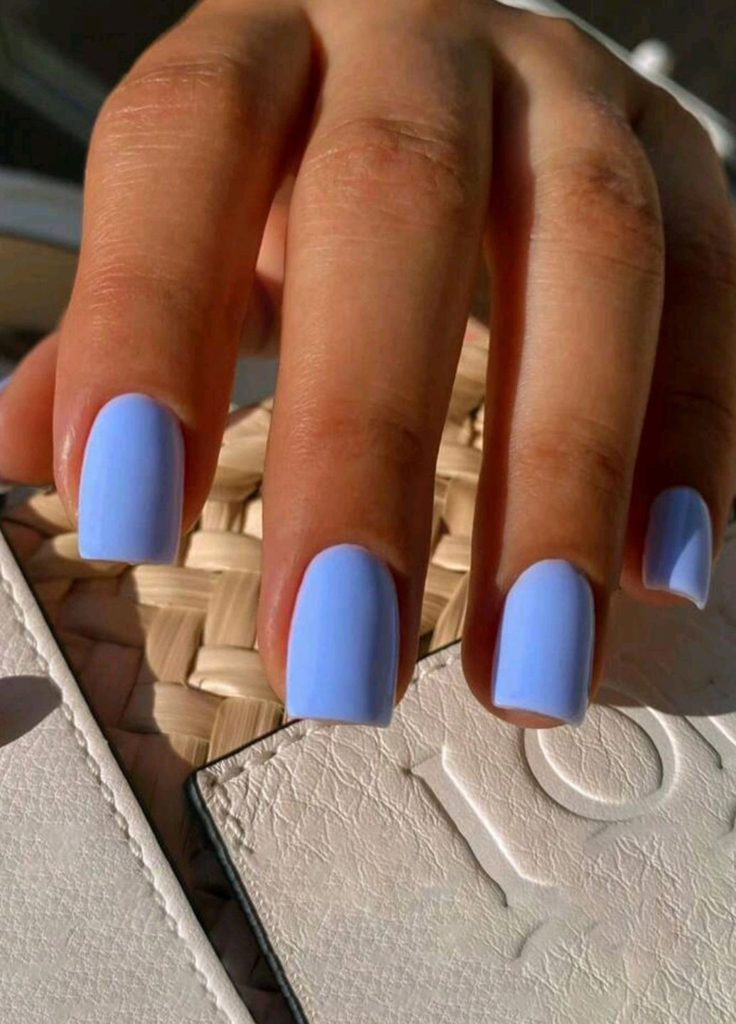 Накладні нігті зі скотчем і пилочкою ніжно-блакитні 24 шт 007 Nails (271986113)