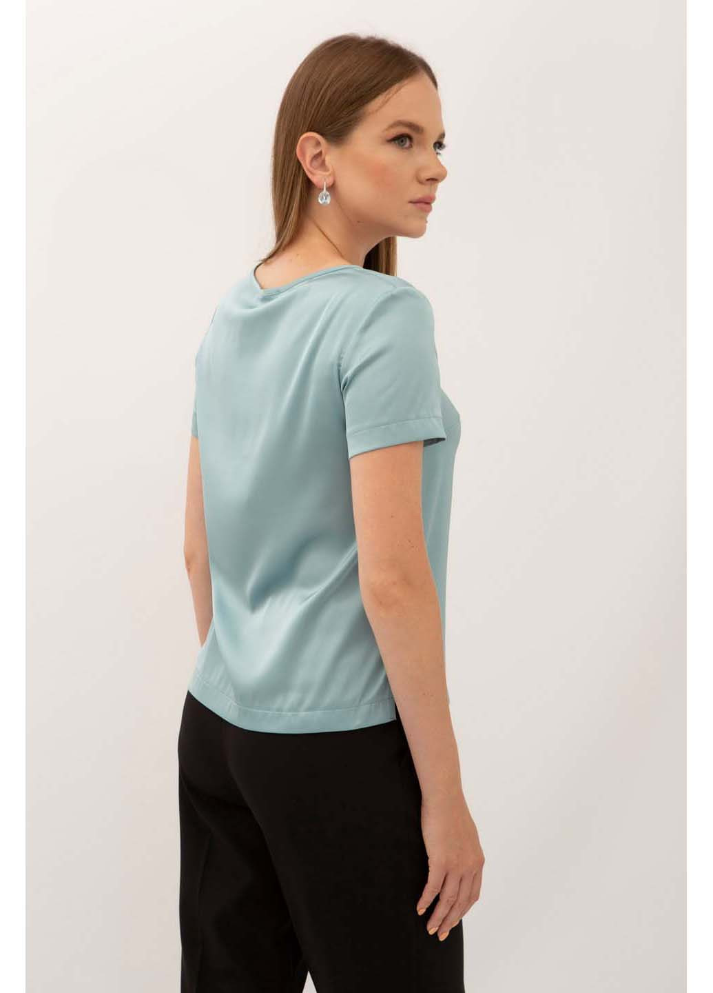 Мятная демисезонная блуза Lesia Ламін 210