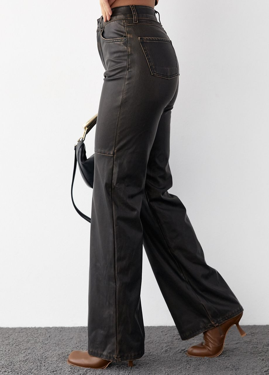 Женские кожаные штаны в винтажном стиле Lurex (271960766)