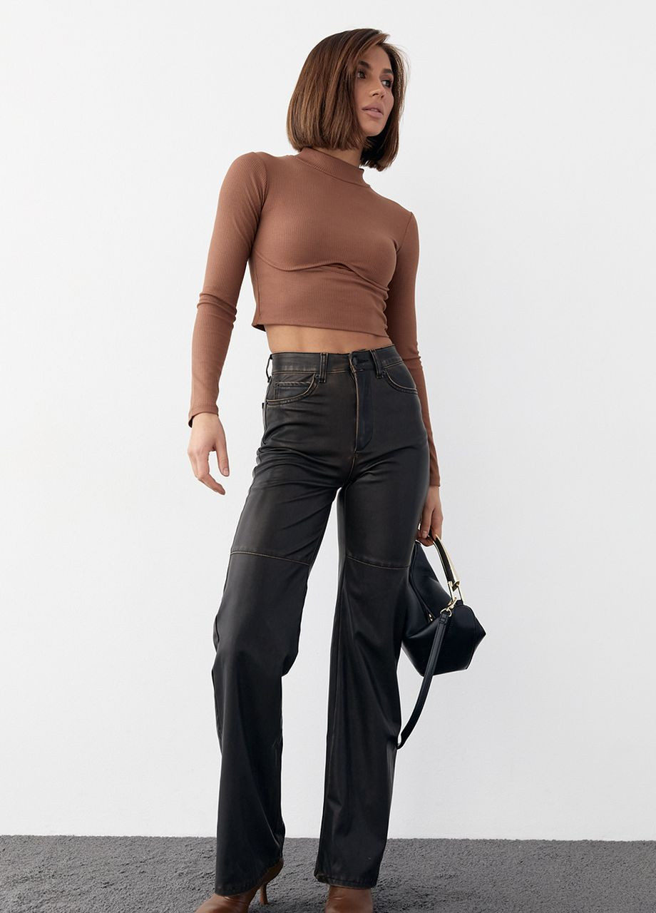 Жіночі шкіряні штани у вінтажному стилі. Lurex (271960766)